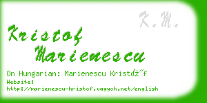 kristof marienescu business card